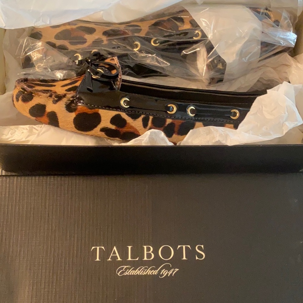 New in box talbots calf hair loafer